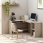 vidaXL L-Shaped Corner Desk Concrete Grey 120x140x75 cm Chipboard