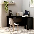 vidaXL L-Shaped Corner Desk High Gloss Black 120x140x75 cm Chipboard