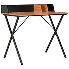 vidaXL Desk Black and Brown 80x50x84 cm