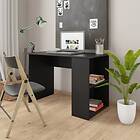 vidaXL Desk Black 110x60x73 cm Chipboard