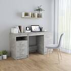 vidaXL Desk Concrete Grey 140x50x76 cm Chipboard