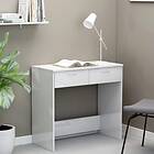 vidaXL Desk High Gloss White 80x40x75 cm Chipboard