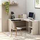 vidaXL L-Shaped Corner Desk High Gloss White 120x140x75 cm Chipboard