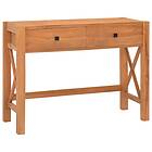 vidaXL Desk with 2 Drawers 100x40x75 cm Recycled Teak Wood