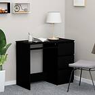 vidaXL Desk Black 90x45x76 cm Chipboard