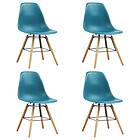 vidaXL Dining Chairs 4 pcs Turquoise Plastic