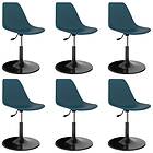 vidaXL Swivel Dining Chairs 6 pcs Turquoise PP