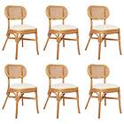vidaXL Dining Chairs 6 pcs Linen