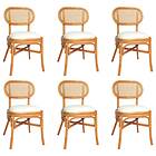 vidaXL Dining Chairs 6 pcs Light Brown Linen
