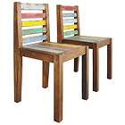 vidaXL Dining Chairs 2 pcs Solid Reclaimed Wood