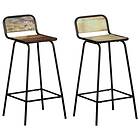 vidaXL Bar Chairs 2 pcs Solid Reclaimed Wood