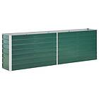 vidaXL Garden Raised Bed Galvanised Steel 240x40x77 cm Green