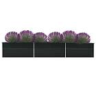 vidaXL Garden Raised Bed Galvanised Steel 480x80x45 cm Anthracite