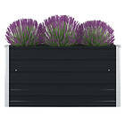 vidaXL Raised Garden Bed 100x100x45 cm Galvanised Steel Anthracite