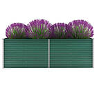 vidaXL Garden Raised Bed Galvanised Steel 240x80x77 cm Green
