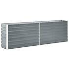 vidaXL Garden Raised Bed Galvanised Steel 240x40x77 cm Grey
