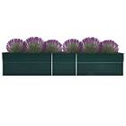 vidaXL Garden Raised Bed Galvanised Steel 400x80x45 cm Green