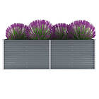 vidaXL Garden Raised Bed Galvanised Steel 240x80x77 cm Grey