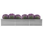 vidaXL Garden Raised Bed Galvanised Steel 480x80x45 cm Grey