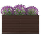 vidaXL Raised Garden Bed 160x80x45 cm Galvanised Steel Brown