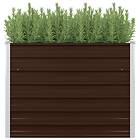 vidaXL Raised Garden Bed Brown 100x100x77 cm Galvanised Steel