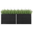 vidaXL Garden Raised Bed Anthracite 240x80x77 cm Galvanised Steel