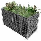 vidaXL Gabion Raised Bed Steel 180x90x100 cm Silver