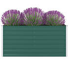 vidaXL Raised Garden Bed 160x80x77 cm Galvanised Steel Green