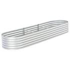 vidaXL Garden Raised Bed 320x80x44 cm Galvanised Steel Silver