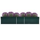 vidaXL Garden Raised Bed Galvanised Steel 400x80x77 cm Green