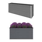 vidaXL Garden Raised Bed Grey 200x50x91 cm WPC