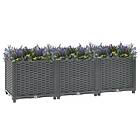 vidaXL Raised Bed 120x40x38 cm Polypropylene