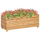 vidaXL Raised Bed 100x40x38 cm Recycled Teak and Steel