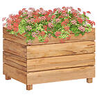 vidaXL Raised Bed 50x40x38 cm Recycled Teak and Steel
