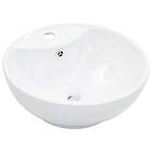 vidaXL Wash Basin with Overflow 46.5x18 cm Ceramic White