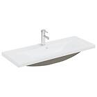 vidaXL Built-in Basin with Faucet 101x39x18 cm Ceramic White