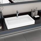 vidaXL Wash Basin 80x46x11 cm Mineral Cast/Marble Cast White