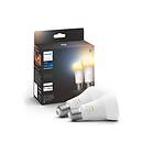 Philips Hue White Ambiance LED E27 A60 2200K-6500K 806lm 8.5W 2-pack (Dimmable)