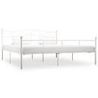 vidaXL White Metal Bed Frame 180x200cm