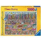 Ravensburger Pussel James Rizzi Crowded City 5000 Bitar