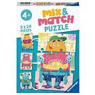 Ravensburger Mix & Match Monster Puslespill 3x24 Brikker