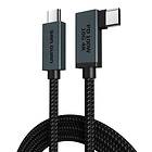 NÖRDIC 5A USB C - USB C 3.1 (Emarker, angled) 1m