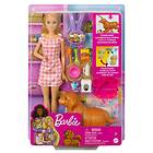 Barbie Doll and Newborn Pups Playset HCK75