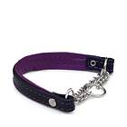 Alac Läder Half Choke Collar Med Cerise Vinylfoder 30cm