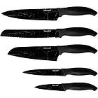 Hecef Black Stainless Steel 5 Knives