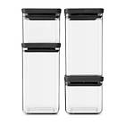 Brabantia Plastic Square Matlåda Set 4-pack