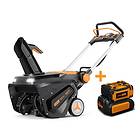 Protech 3241 +62 Volt Snøfreser Inkl. Batteri