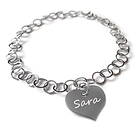 Silvermama 1 Hjärta 15-23cm Stål Armband