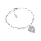 Silvermama 1 Hjärta 15-25cm 925 Silver Armband