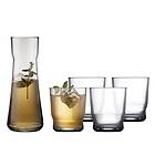 Lyngby Glas Lissabon Karaff 100cl med 4 Dricksglas
